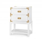 Tansu 2-Drawer Side Table, Gloss White