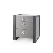 Albert 3-Drawer Side Table, Ash Gray Shimmer
