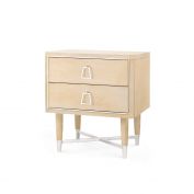 Adrian 2-Drawer Side Table, Wheat