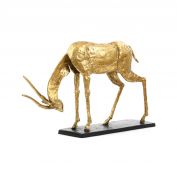 Antelope Straight Horn Statue, Gold Leaf