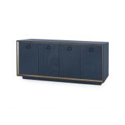 Ansel 4-Door Cabinet, Blue Steel