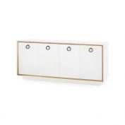 Ansel 4-Door Cabinet, Chiffon White