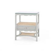 Arianna 1-Drawer Side Table, Soft Gray