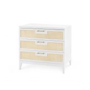 Astor 3-Drawer Side Table, Vanilla