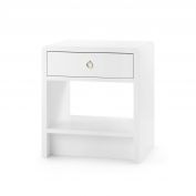 Benjamin 1-Drawer Side Table, White Pearl