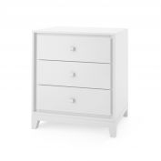 Bergamo 3-Drawer Side Table, Chiffon White