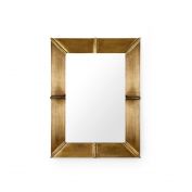 Brea Mirror, Antique Brass