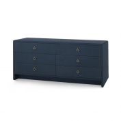 Bryant Linen Extra Wide Large 6-Drawer, Blue Steel