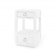 Camilla 2-Drawer Side Table, Chiffon White