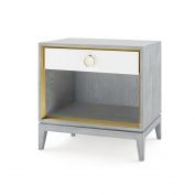 Cameron 1-Drawer Side Table, Soft Gray