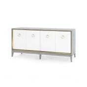 Cameron 4-Door Cabinet, Soft Gray