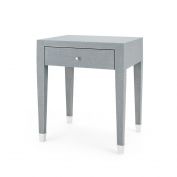 Claudette 1-Drawer Side Table, Washed Winter Gray