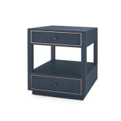 Carmen 2-Drawer Side Table, Blue Steel