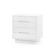 Cora 4-Drawer End Table, Soft White