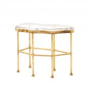 Cristal Side Table, Gold Leaf