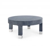 Dakota Round Coffee Table, Navy Blue