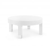 Dakota Round Coffee Table, White