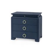 Elina 3-Drawer Side Table, Storm Blue