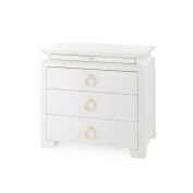 Elina 3-Drawer Side Table, Vanilla