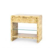 Emil 1-Drawer Side Table, Burl