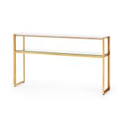 Endura Console Table, Gold Leaf