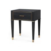 Hunter 2-Drawer Side Table, Black