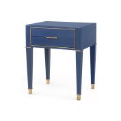 Hunter 2-Drawer Side Table, Navy Blue