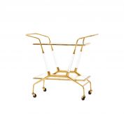 Jepson Bar Cart, Gold Leaf