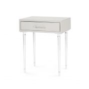 Jolene 1-Drawer Side Table, Gray