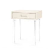 Jolene 1-Drawer Side Table, Ivory