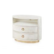 Julius 2-Drawer Side Table, Snow