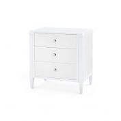 Kingston 3-Drawer End Table, Soft White