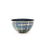 Loom Small Bowl, Anthracite and Brass