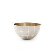 Loom Small Bowl, Silver and Brass