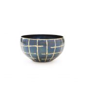 Loom Medium Bowl, Anthracite and Brass