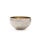 Loom Medium  Bowl, Silver and Brass