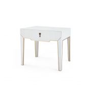 Madeline 1-Drawer Side Table, Platinum Shimmer