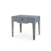 Madeline 1-Drawer Side Table, Colonial Blue Shimmer