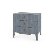 Madeline 3-Drawer Side Table, Colonial Blue Shimmer