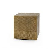 Majorel Side Table, Antique Brass