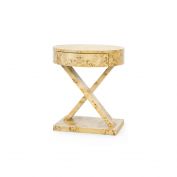 Modena 1-Drawer Side Table, Burl