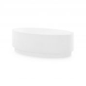 Mila Oval Coffee Table, Chiffon White