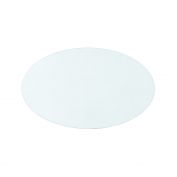 Mila Oval Coffee Table Glass Top, Clear