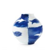 Malaga Vase, Blue and White