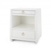 Ming 2-Drawer Side Table, Chiffon White