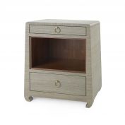 Ming 2-Drawer Side Table, Sage Green