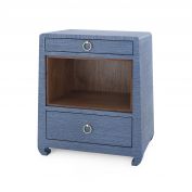 Ming 2-Drawer Side Table, Navy Blue