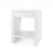 Morgan 1-Drawer Side Table, White