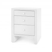 Morgan 3-Drawer Side Table, Chiffon White