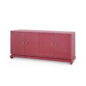 Meredith Extra Large 4-Door Cabinet, Red